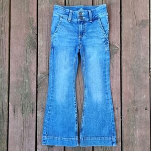 Therabouts Little Girl Trouser Flare Leg Denim Blue Jeans Size 6